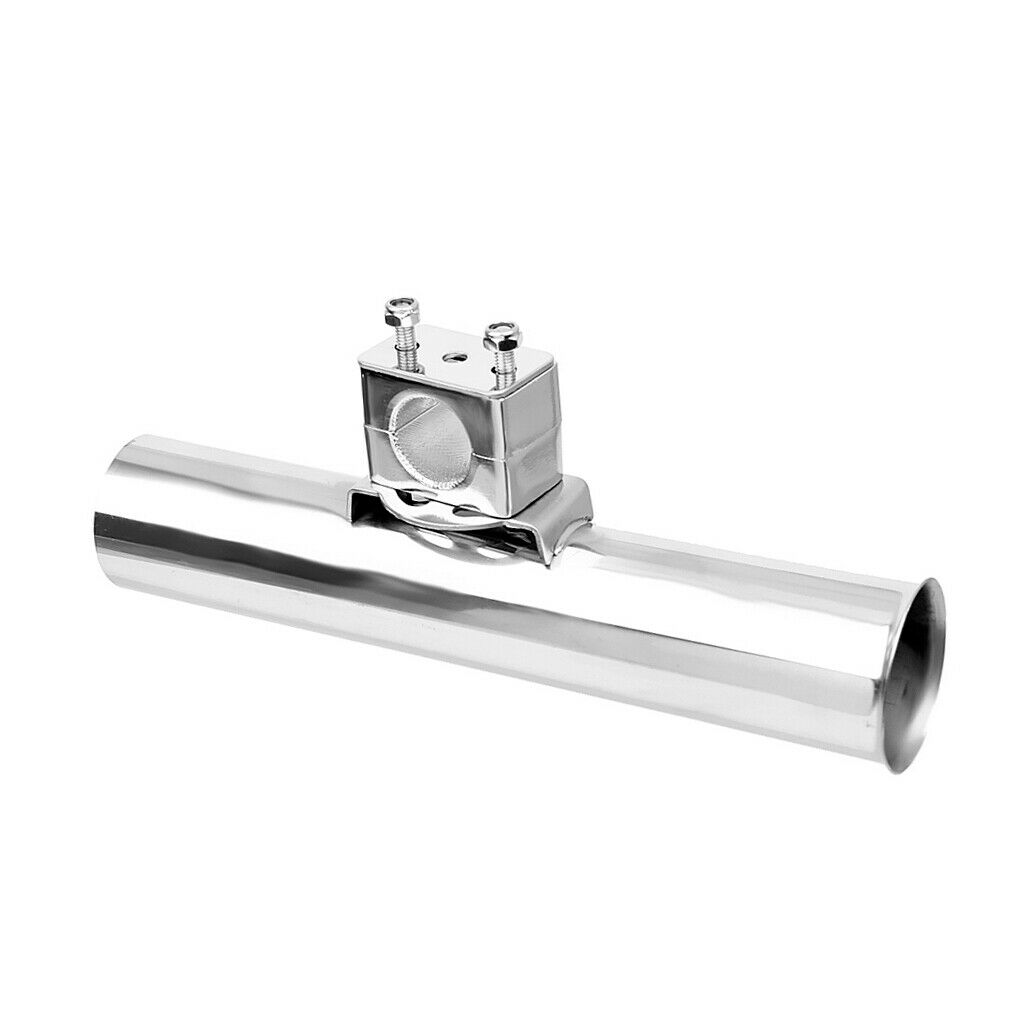 Stainless Steel Clamp On Rails Fishing Rod Holder For 22-25mm Rail