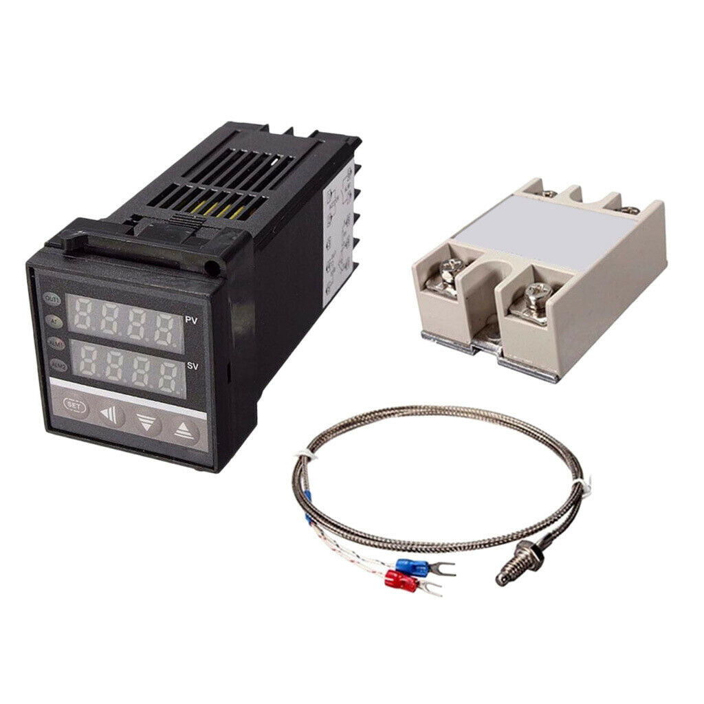 1pc Intelligent REX-C100 Digital LED PID Temperature Controller SSR Control