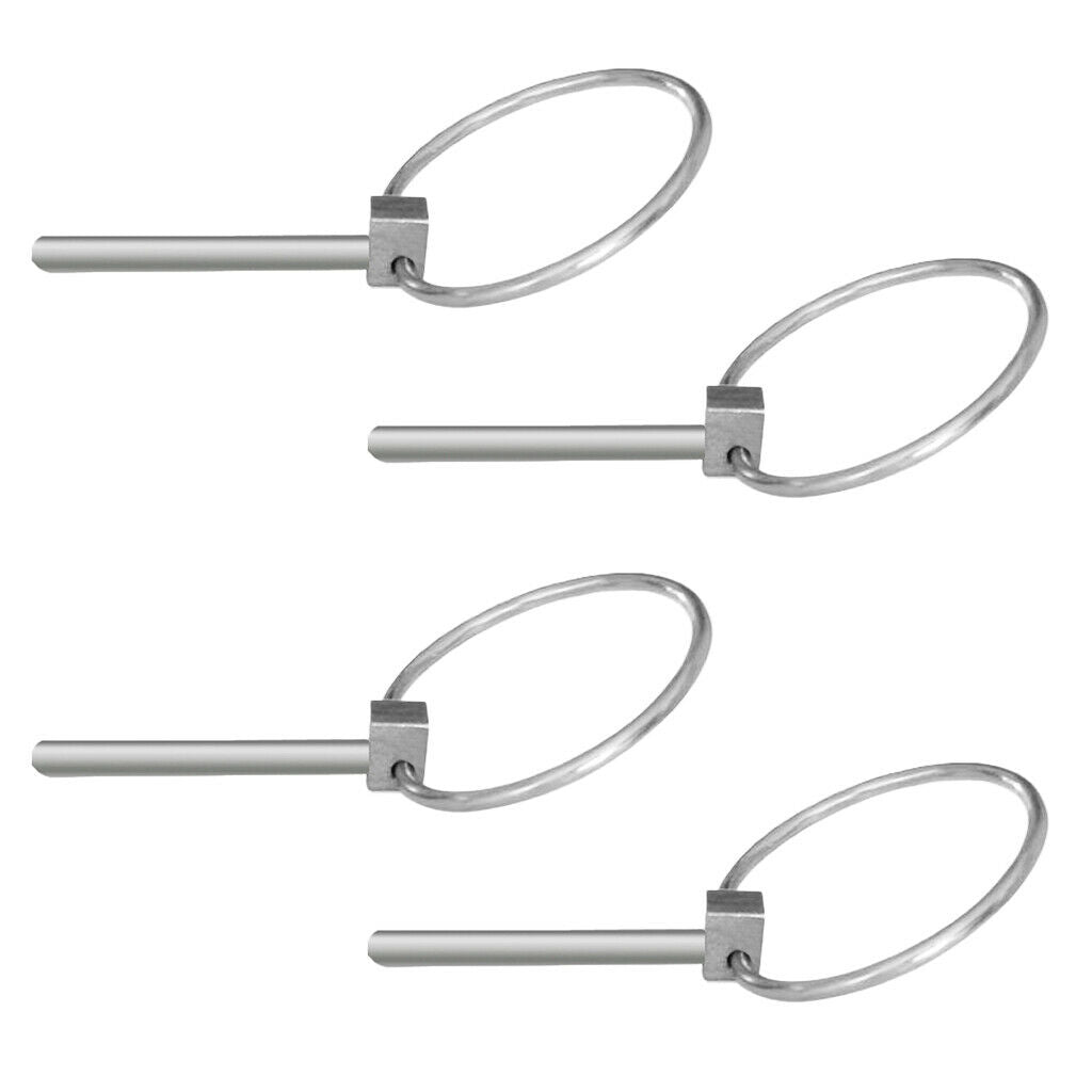 4x 4mm Lynch Pins Tractor Digger Trailer Horsebox Lorries Linch Clip Ring