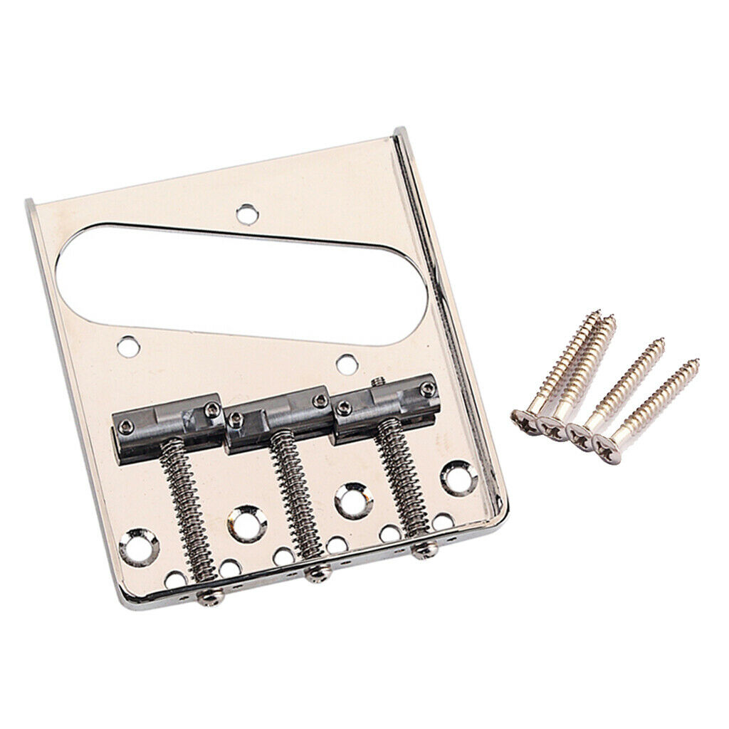 Adjustable Fixed 3 Guitar Saddles Bridge Electric Guitar Replacement Parts