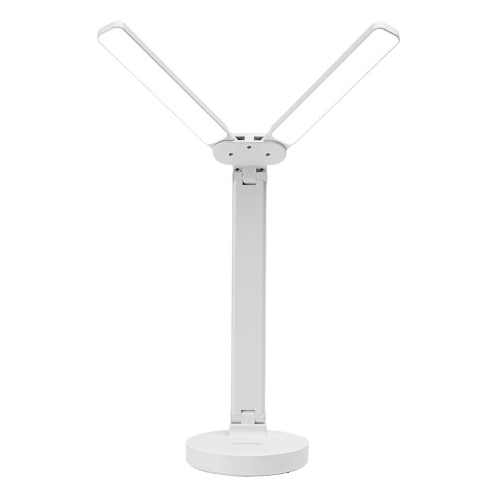 LED Desk Lamp Double Head 3600mAh Modern Table Lamp for Home Office Children