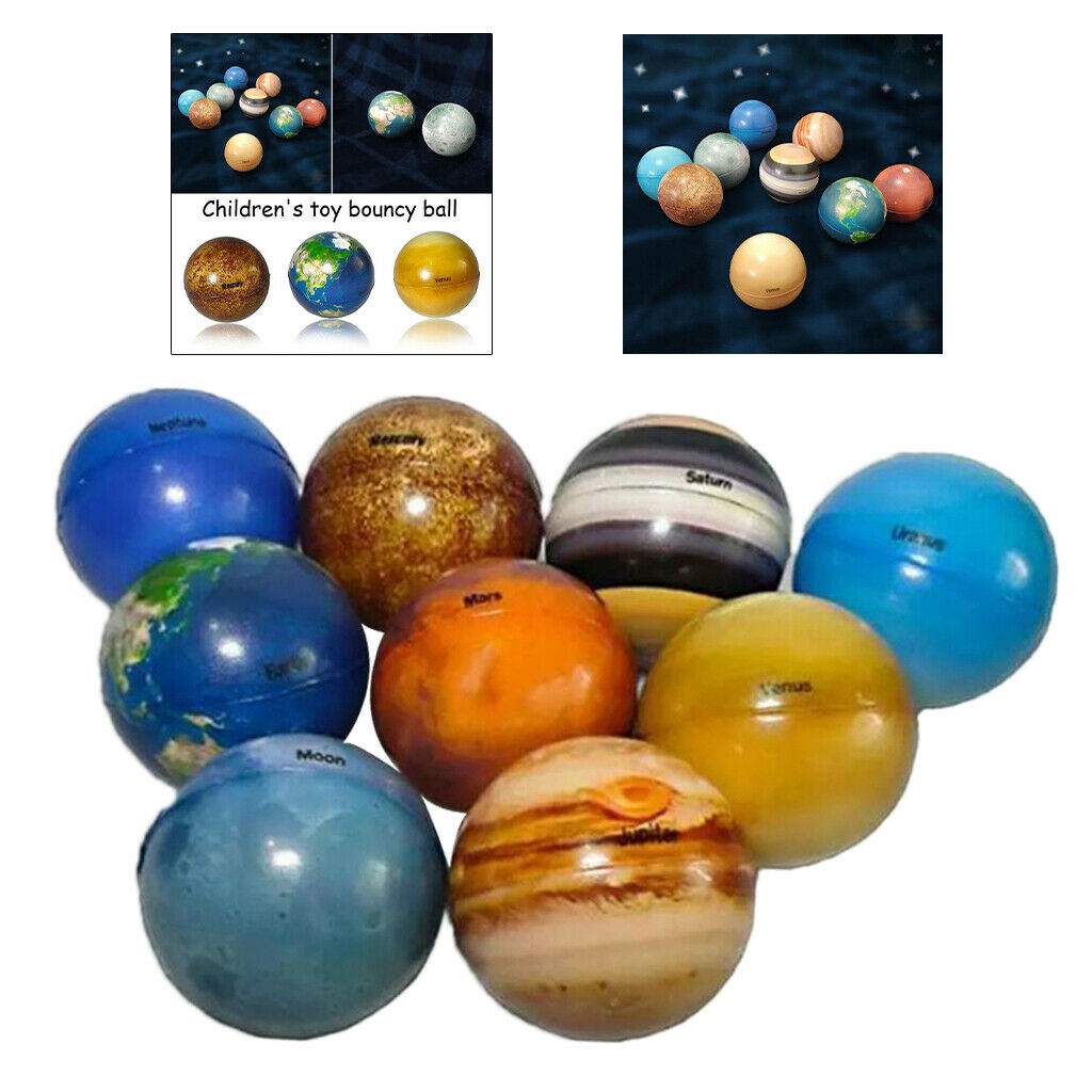 Colorful Soft Planet Bouncy Ball Relieve Tension Solar System for Kids
