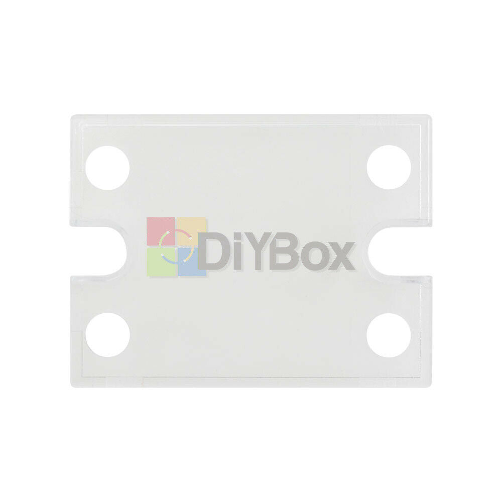 2x Transparent Clear Acrylic Cover for SSR Single Phase Solid State Relay Module