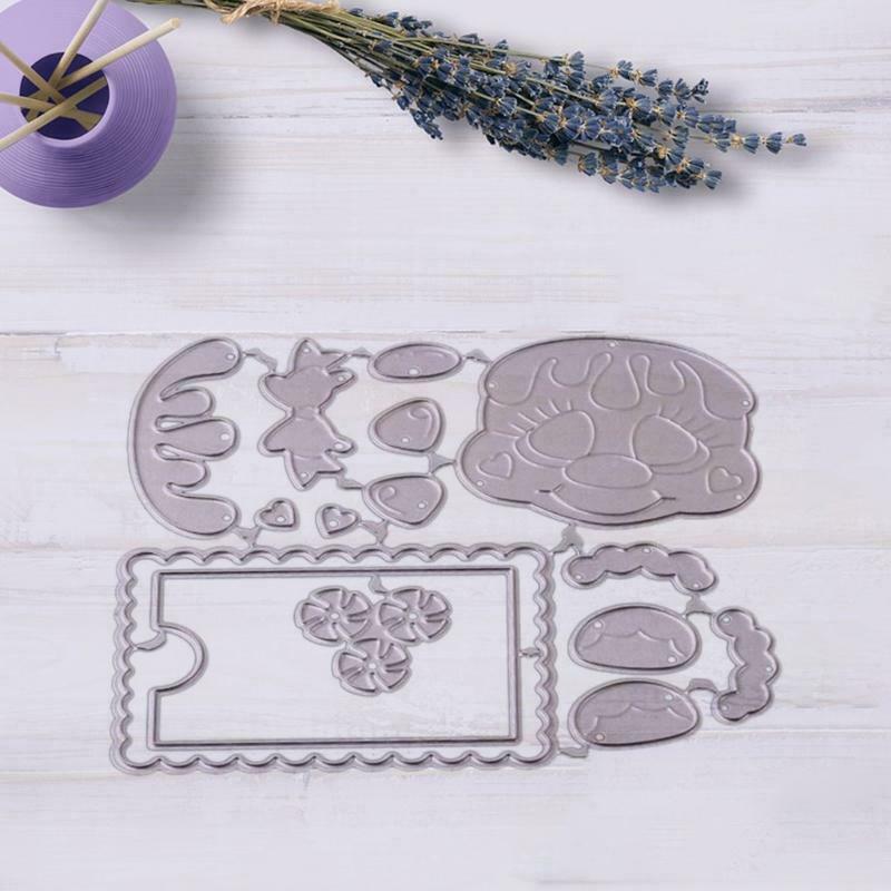Christmas Text Frame Metal Cutting Dies Stencil DIY Scrapbook Album Paper Card