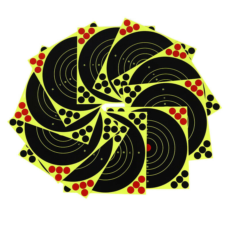 10 sheets/set Shooting Targets Glow Florescent Paper Target for Hunting Ar G SJ