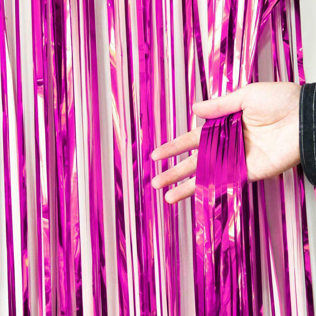 3pcs Fringe Curtain Tassel Backdrop Halloween Party Props Room Decor Purple