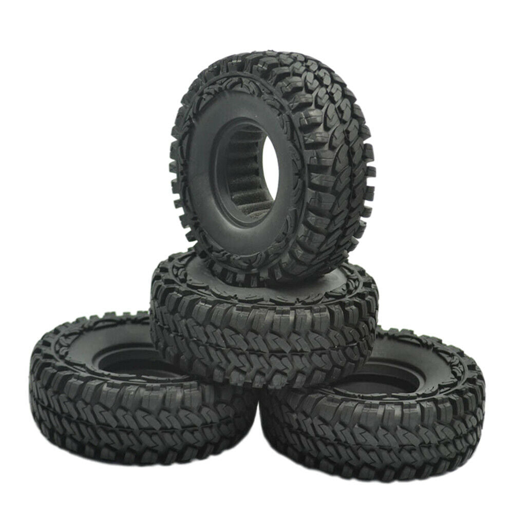 4 Set of 1.9'' Rubber Tyres Set Fit for SCX10 D90 1:10 RC Crawler DIY Parts