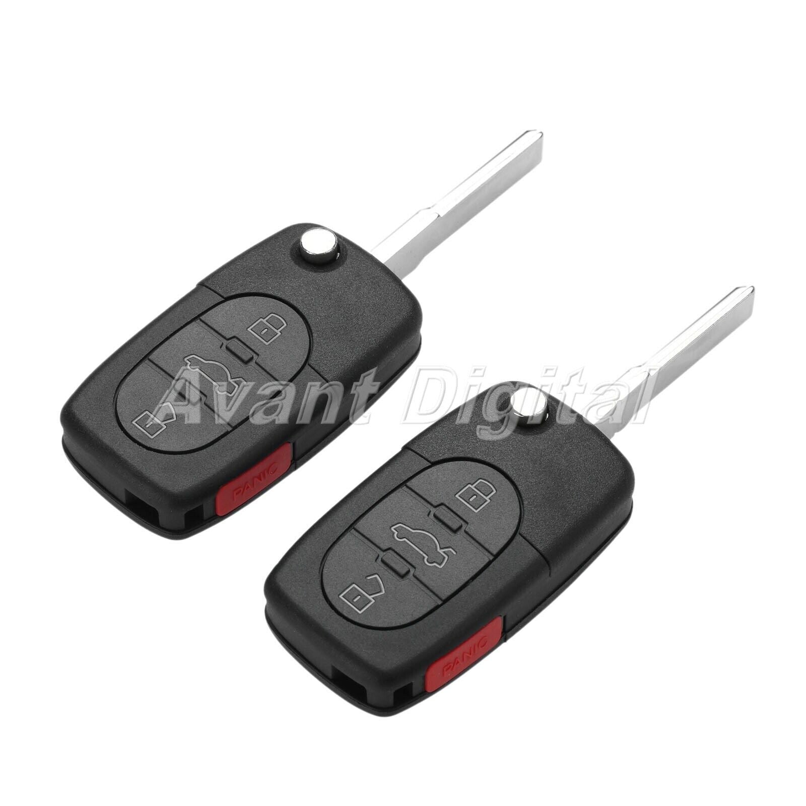 2Pcs Remote Key 315MHz 4 Buttons 4D0837231P Fit For 97-00  A8 00-05  S4
