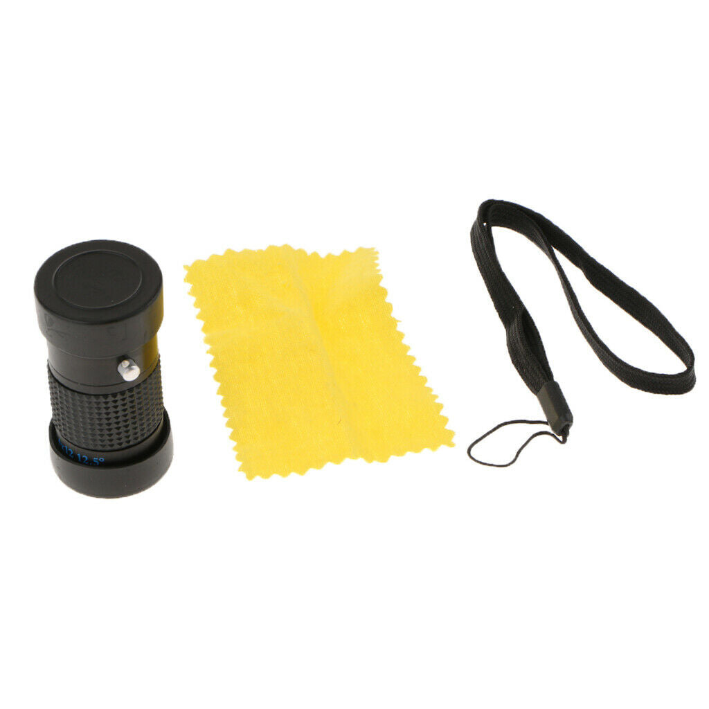 Mini 4x12 Extra Short Focus Optics Zoom Telescope Monocular Typoscope Black