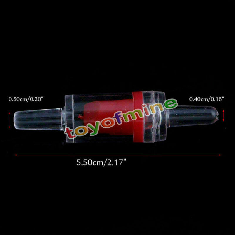 10 pcs Aquarium One Way Check Valve Non-Return Fish Tank Air Pump CO2 System