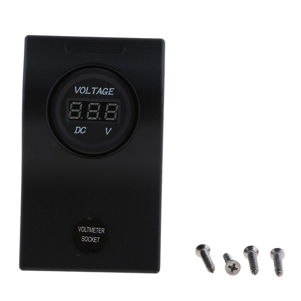 Waterproof LED Display Digital Voltage Voltmeter for Marine Boat Yacht