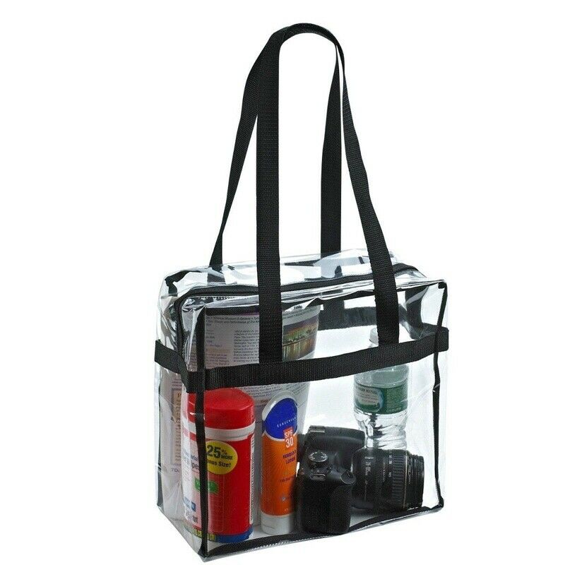 Women Waterproof PVC Clear Transparent Tote Bag Beach Makeup Bathing Wash Bag UK
