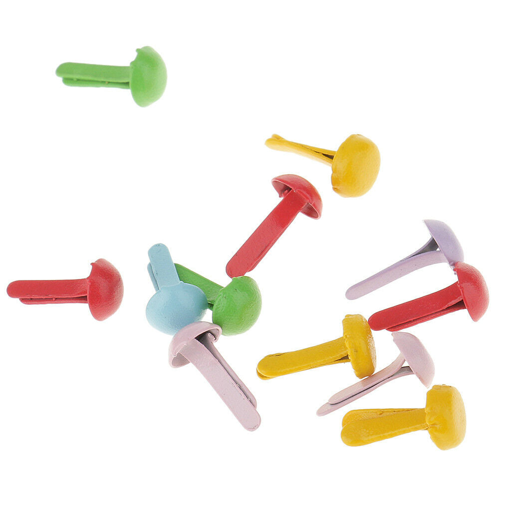 400 Pcs Colorful Metal Mini Craft Brads Circular Split Pin Paper Fasteners