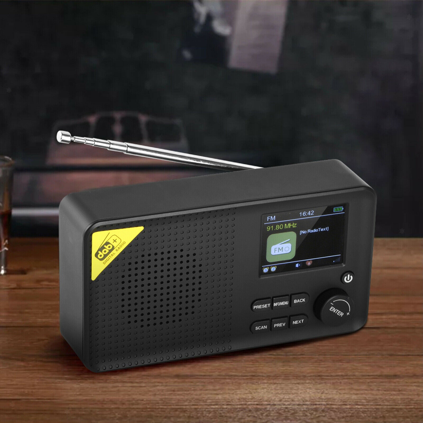 Digital Radio DAB/DAB+ FM Receiver Headphones Output Home Office Gift Elder