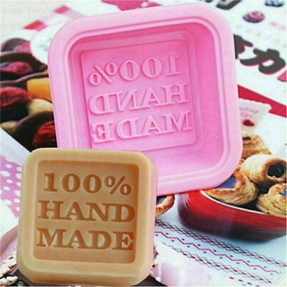 Pink Silicone Rectangle Soap Mould Homemade DIY Cake Making Mold Craft