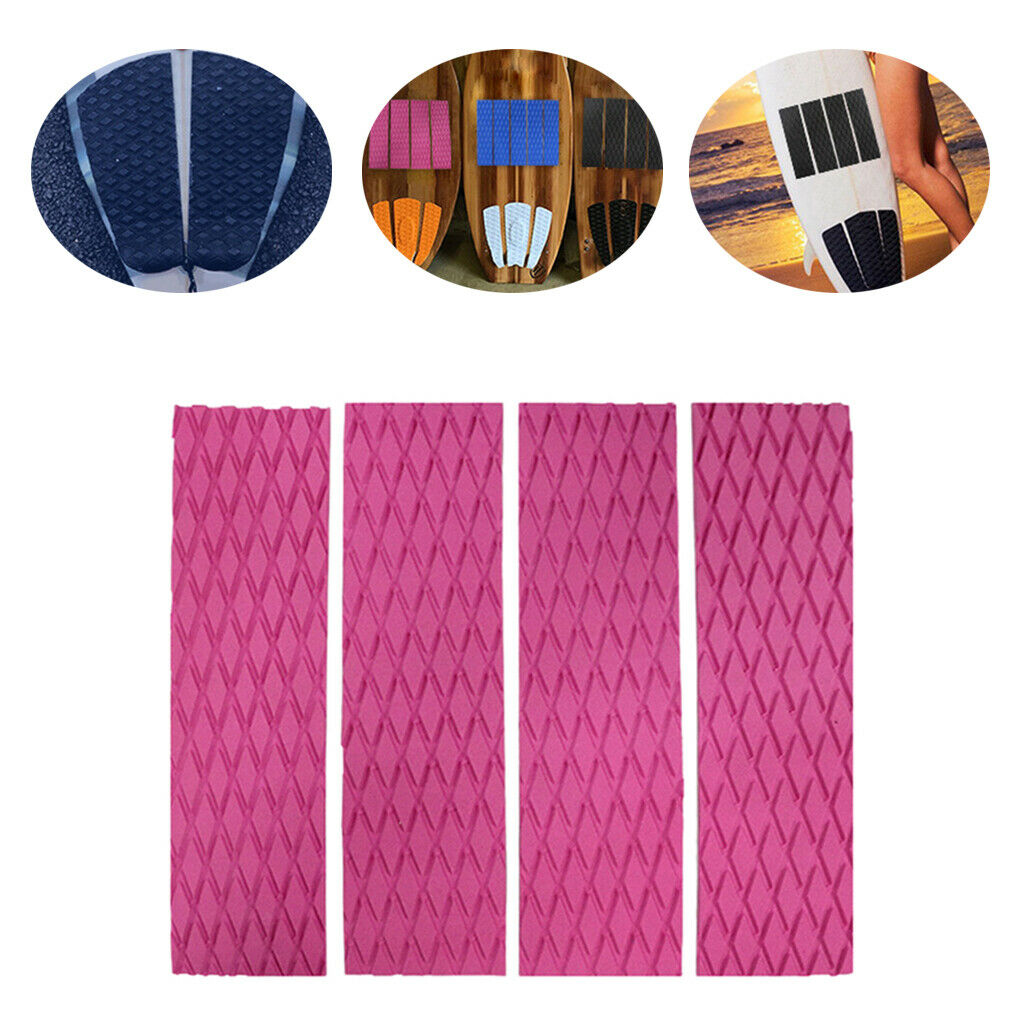 Non- Surfboard Traction Pad Deck Mat EVA Foam for Skimboard - Pink, 31x8CM