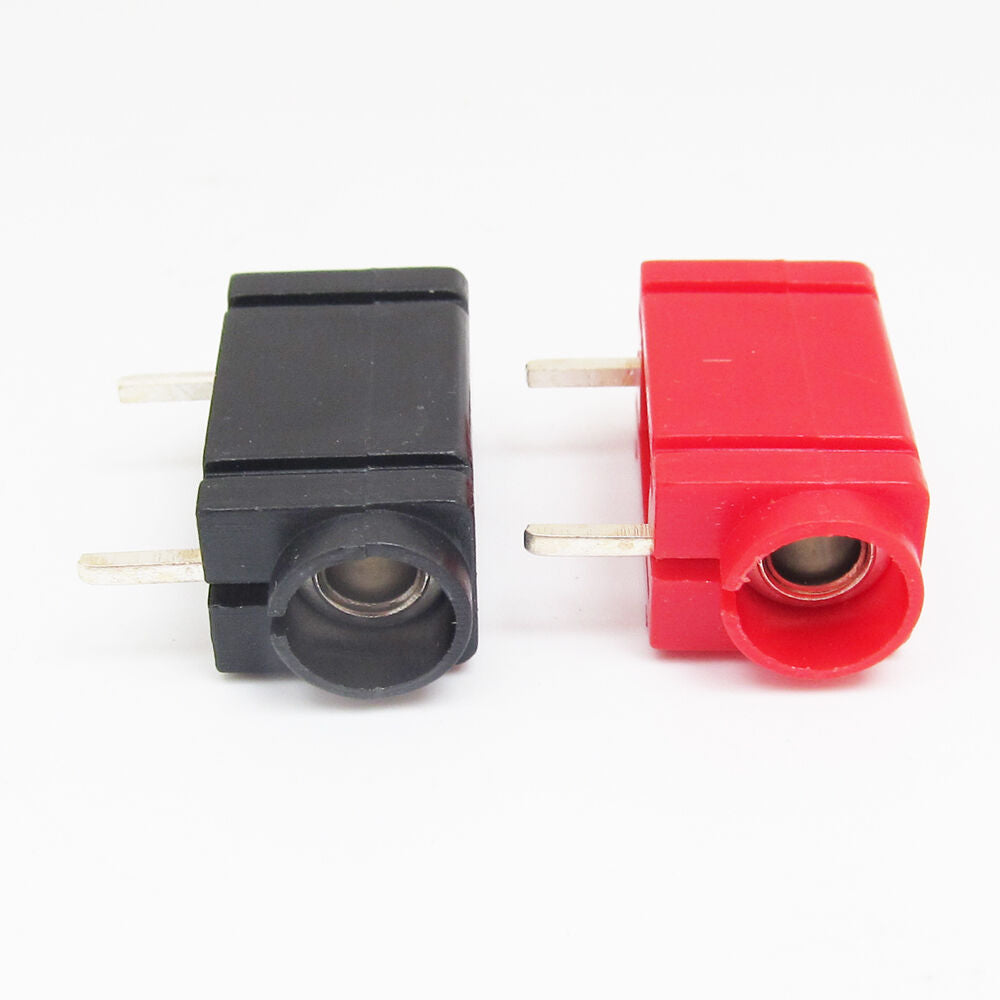 10pairs Horizontal Straight PCB 4mm Banana Female Jack Test Socket Red + Black