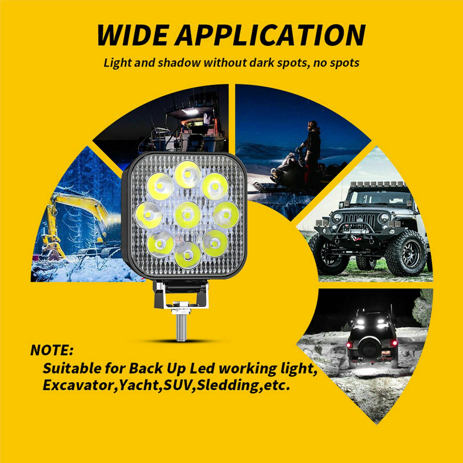 2x 3inch LED Work Light Bar Spot Pods Fog Lamp Offroad Driving Truck SUV ATV 4WD