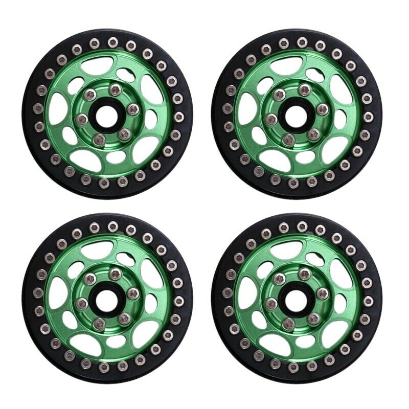 4PCS Metal 1.9 Inch Beadlock Wheel Rims for 1/10 Scale Rc Cler Traxxas -4 AxiaA4