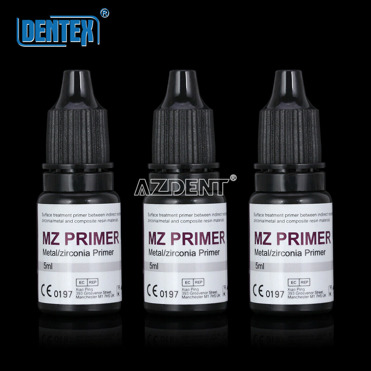 10 Bottles Dental MZ Primer Metal Zirconia Primer to Bond and Repair