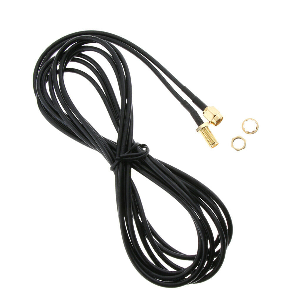 4X 9.8FT Low Loss Coaxial Extension Cable (50 Ohm) - RP-SMA Male to RP-SMA