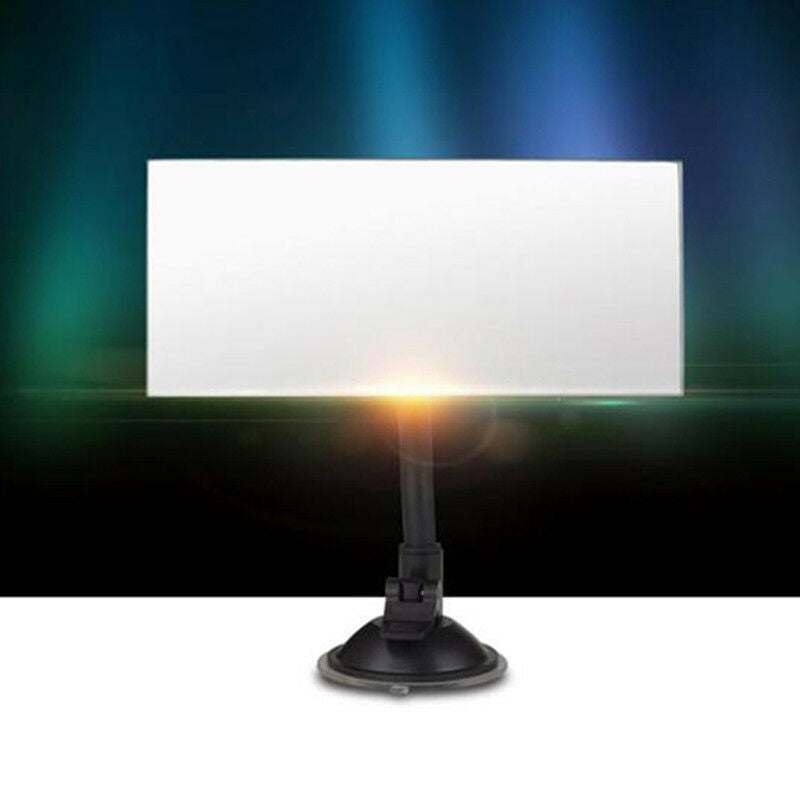 Universal Car Truck Wide Flat Interior View Mirror Suction Stick Rearview Clear