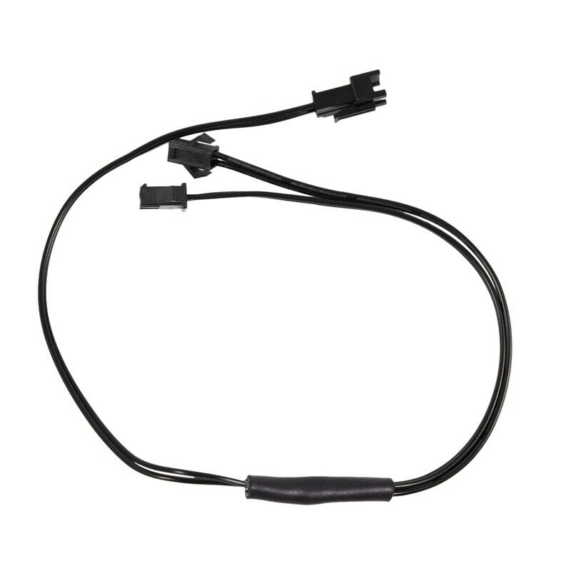 Female to Male 2 Pin Connector EL Wire Inverter 2 Way Splitter Cable Line BlacV2
