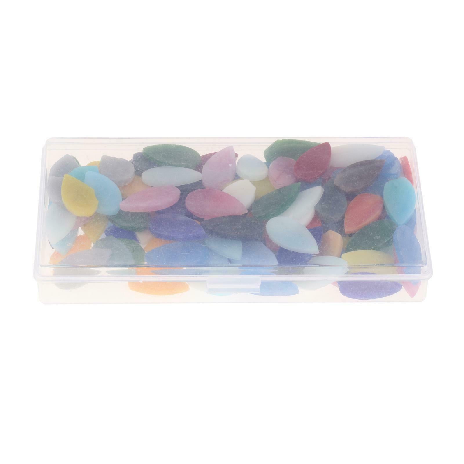 150 Pcs Assorted Colors Water Drop Mosaic Tiles Pots Stepping Stones Cups