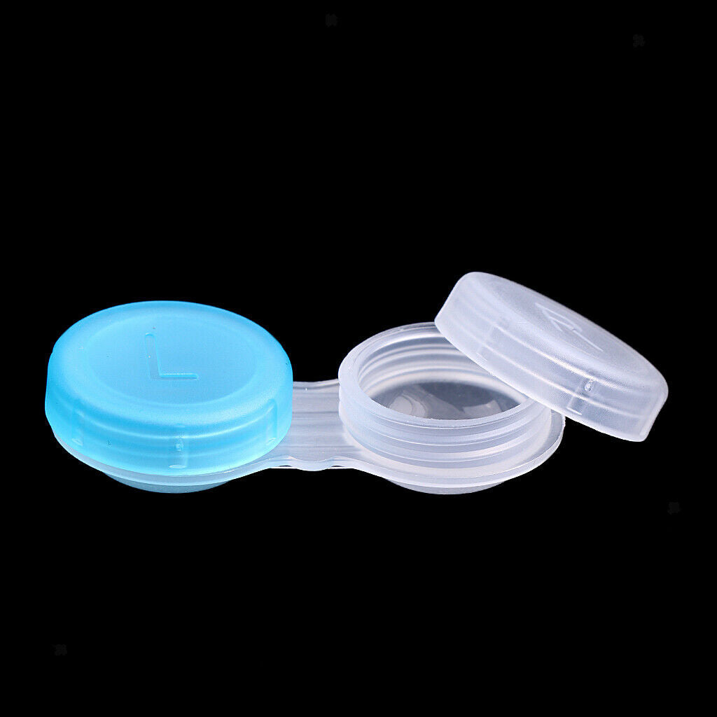 Mini Travel Contact Lenses Case Soaking Storage Box Kit with Mirror White