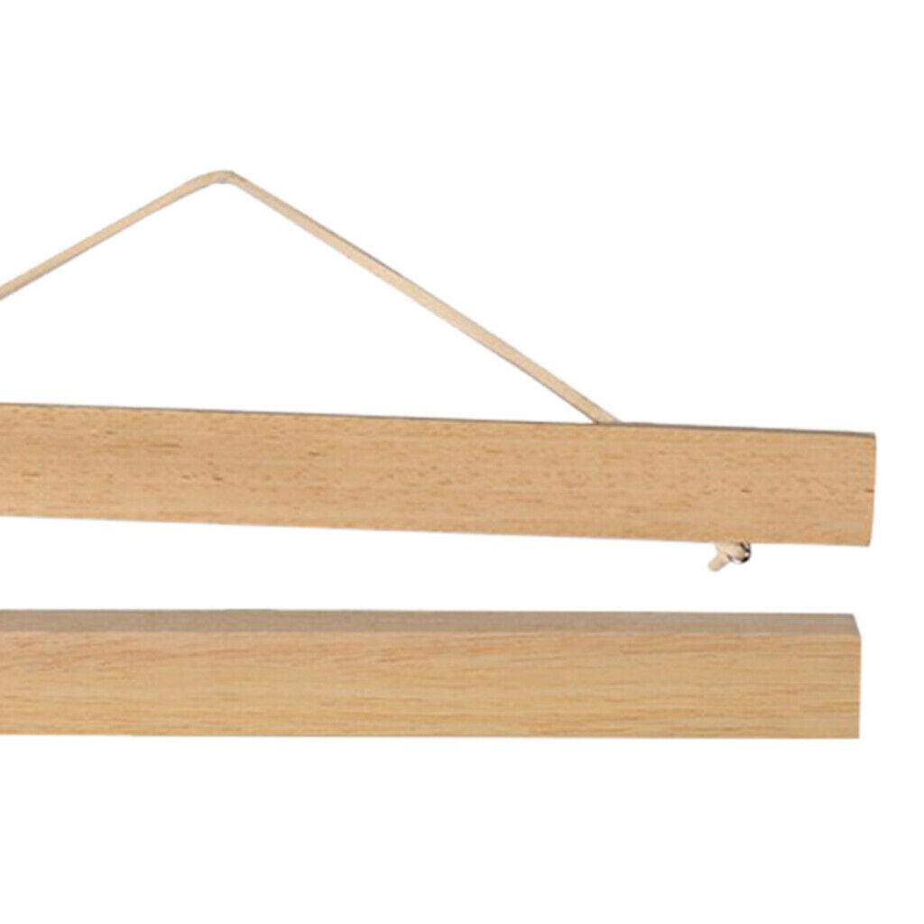3x 8" Wooden Magnetic Poster Hanger Frame Holder for Photos Scrolls Artwork