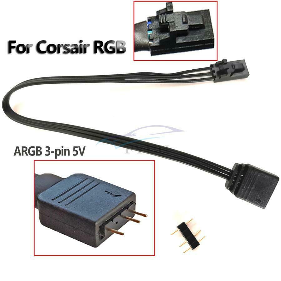 1× For Commander Pro Corsair RGB To ARGB iCUE Control Female Adapter Connector