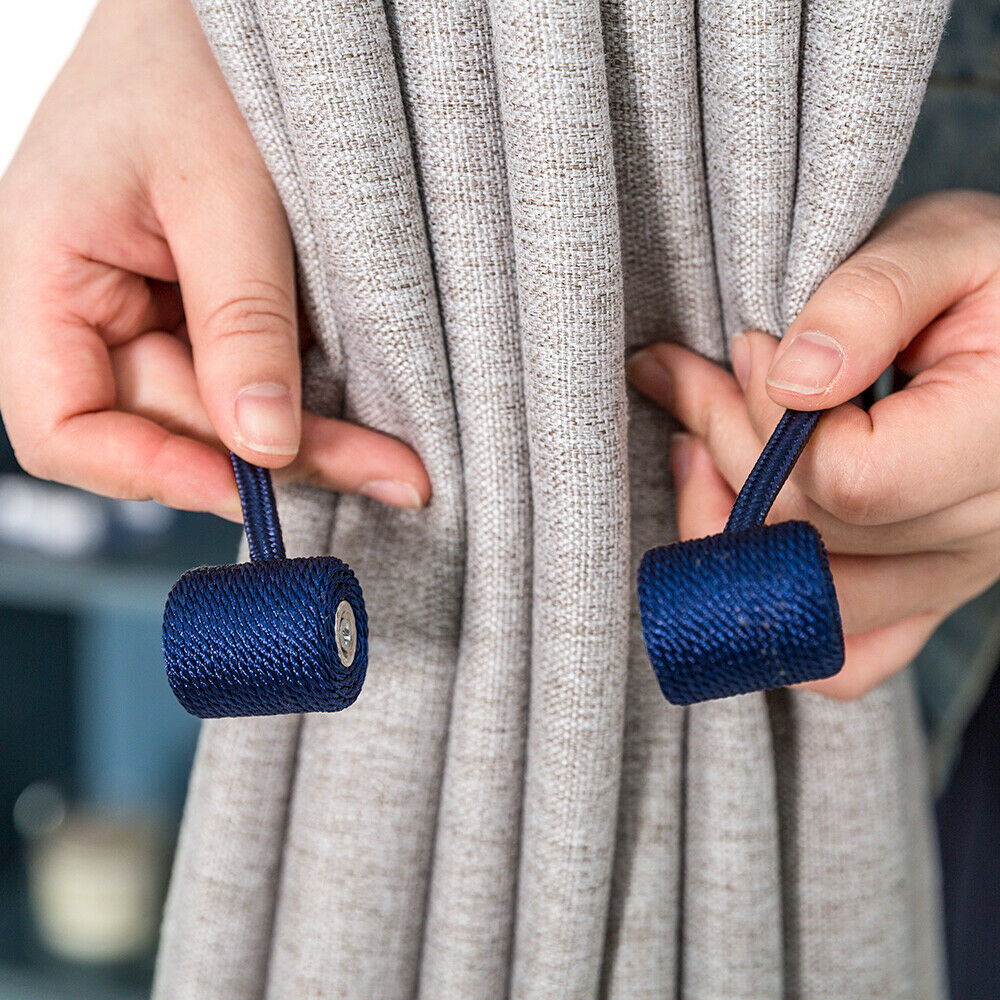 Curtain Tie Rope Home Curtain Tiebacks Buckle Clips Holdbacks Strong Magnetic