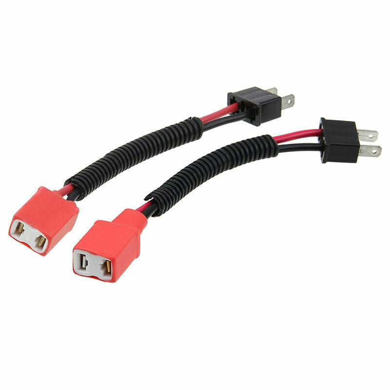H7 Male to Female Headlight Ceramic Socket Plug Connector Wiring Harness Car