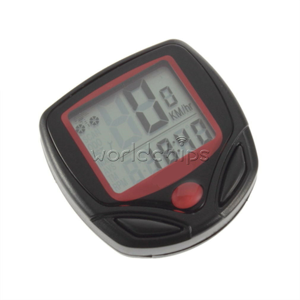 Bicycle Bike Cycling Computer LCD Odometer Speedometer Stopwatch Speed meter