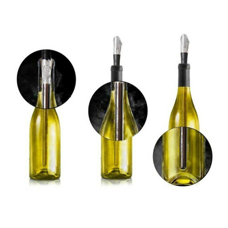 Ice Wine Chiller Stainless Steel Cooler Beer Wine Aerator Pourer Bottle St Rf