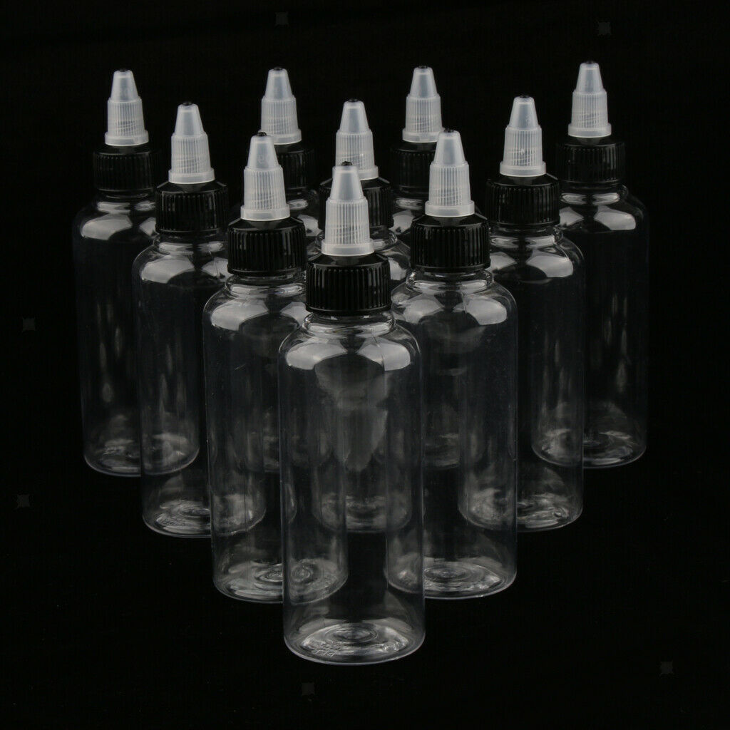 60x 3.4oz Pointed Makeup Dispenser Bottles Containers for Oil Ink Glue