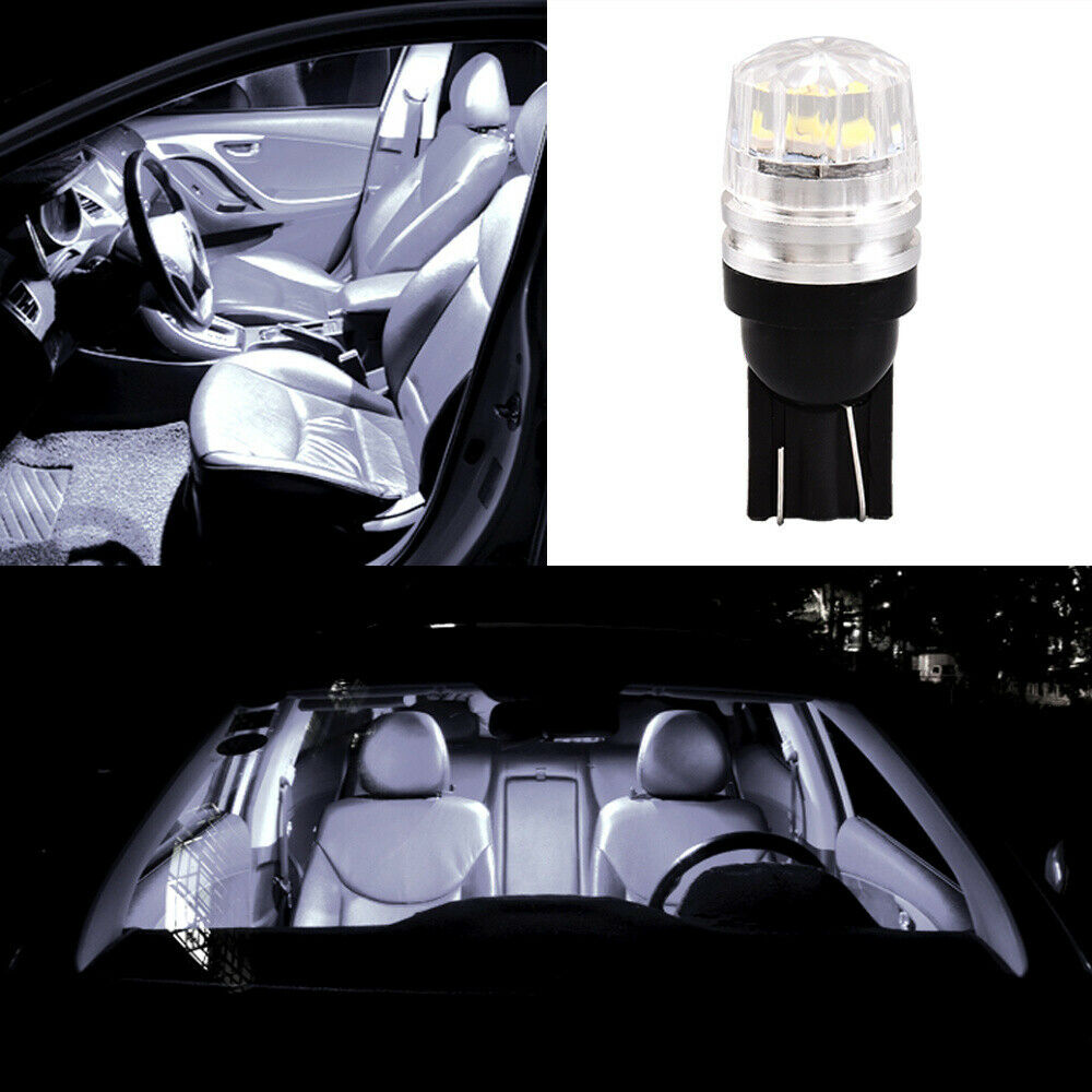 10x T10 501 Led White W5w Car Side Light Bulbs Number Plate Interior Bulb