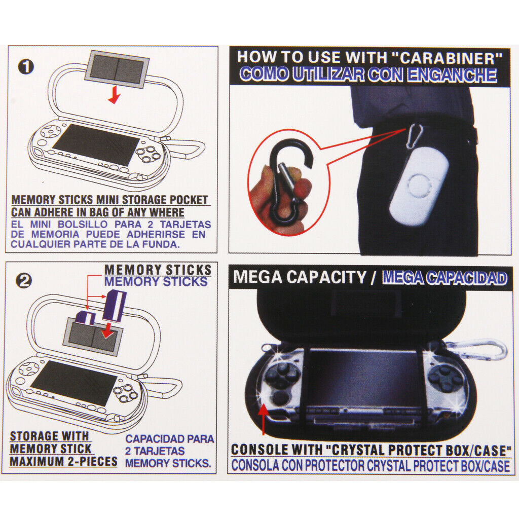 Carry Case Bag Pouch &   USB Charging Cable For SONY PSP 1000 2000 3000