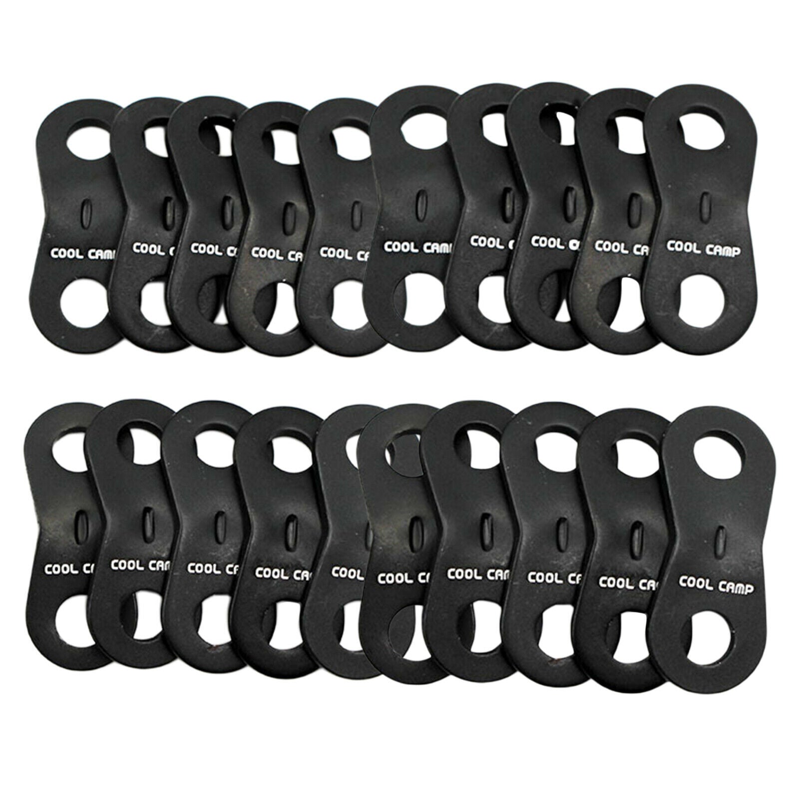 20pcs Guyline Cord Adjusters Wind Rope Buckle for Camping Hiking Outdoors