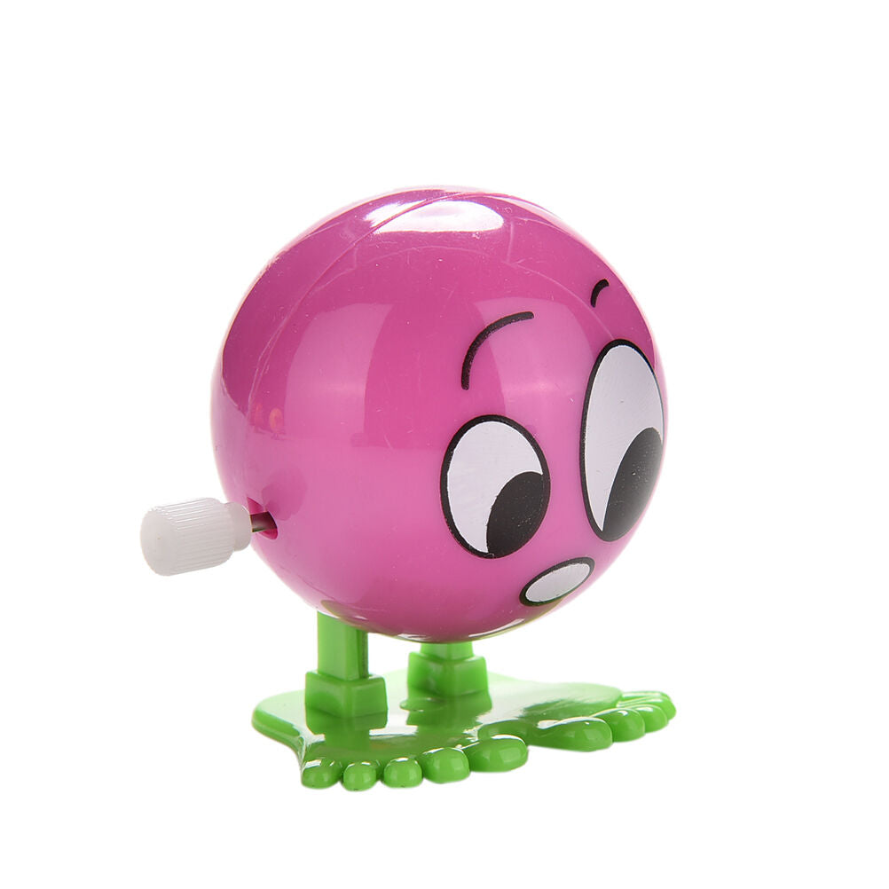 2 Pcs Wind up Face Colorful Funny  Cartoon Somersault Running Clockwork To.l8