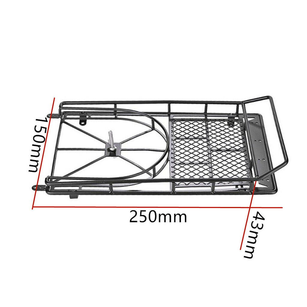 Roof Rack Cargo Basket with 4pcs LED Lights - Car Top Luggage Holder Carrier