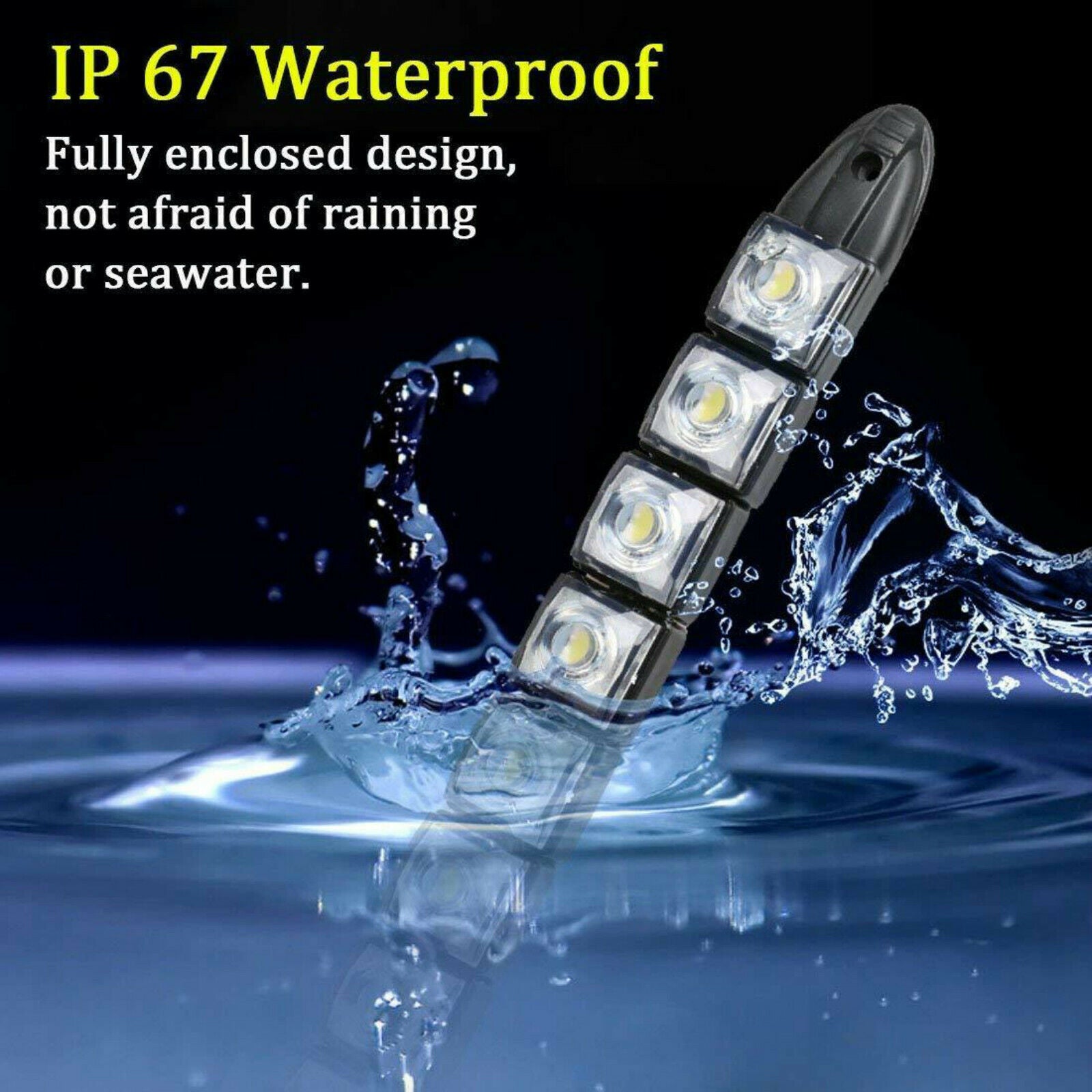 2Pcs Red Green Navigation 18 LED Marine Bow Boat 12V Yacht Pontoon Bright Lights