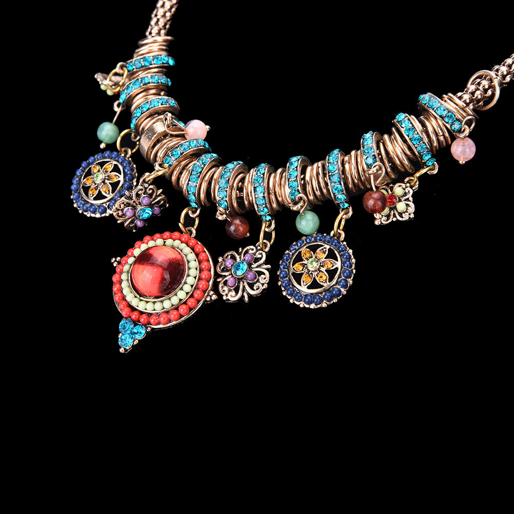 New Gypsy Ethnic Tribal Turkish Boho Chain  Necklace Tassel Pendant Fri.l8