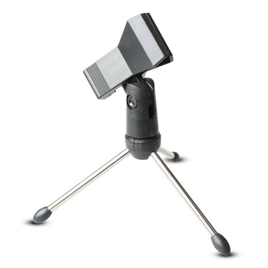 Universal Adjustable Desk Mic Stand Desktop Tabletop Table Top Short Microphone