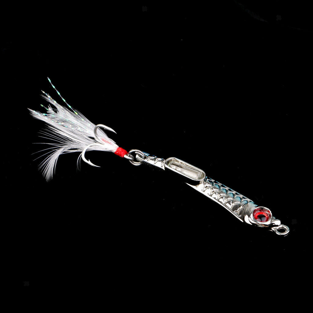 Luminous Fishing Lures Baits Metal Hard Baits Spoon Baits Crankbaits Blue