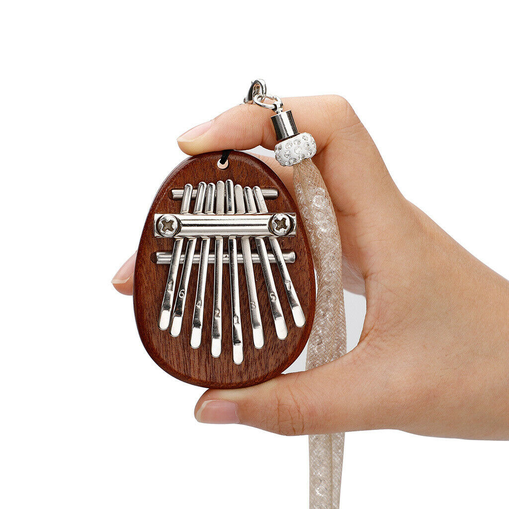 8 Keys Kalimba Thumb Piano Pendant Can Play Great Sound for Friends oval