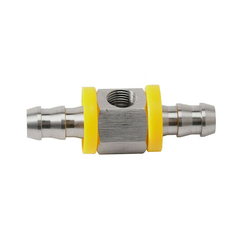1/8-27NPT 3/8" Fuel Line Fuel Pipe Pressure Gauge Sensor Adapter Stainless Steel
