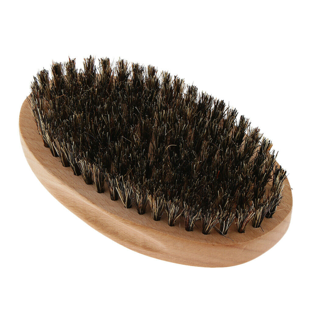 2 Pcs Men Beard Grooming Bristle Brush Barber Duster Cleaning Shaving Brush