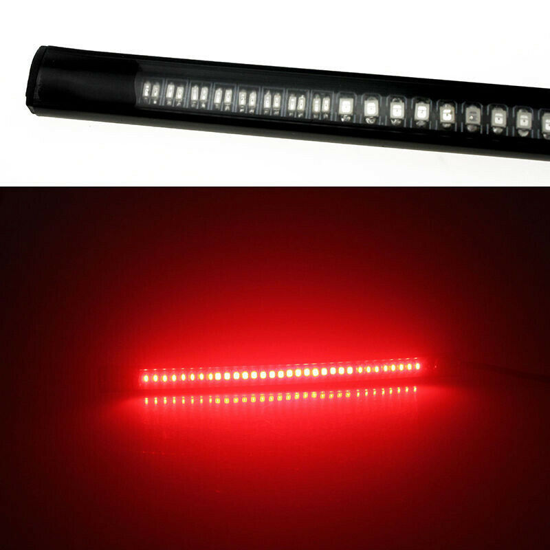 48SMD Motorcycle Bike LED Strip Light Brake Tail Turn Signal License Plate Lamp