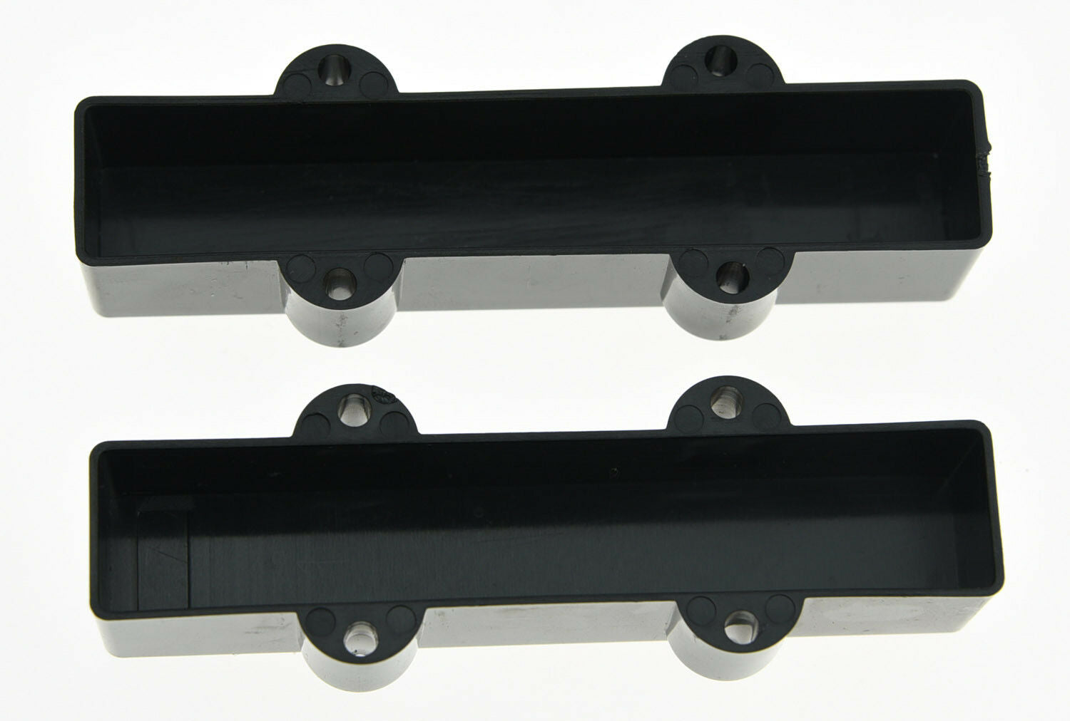 Pair of Black Sealed Bass Pickup Covers Neck/Bridge for 4 String Jazz J Bass